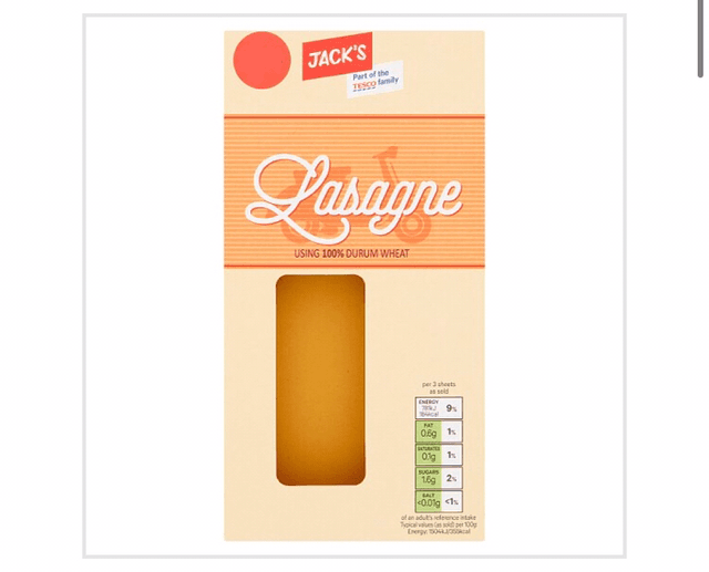 Pasta, Jack&#039;s Lasagne 250g