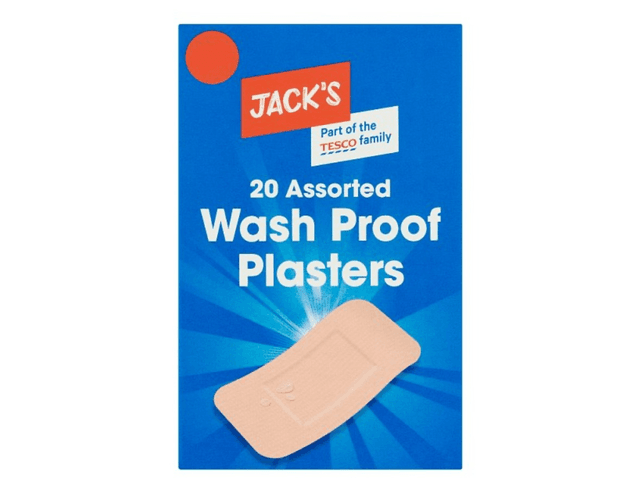 Plasters, Jack&#039;s 20 Assorted Wash Proof Plasters