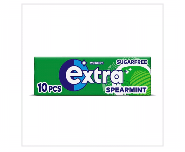 Gum, Extra Spearmint Sugarfree Chewing Gum 10 Pieces