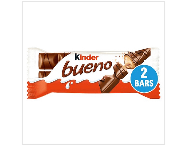 Kinder Bueno Milk Chocolate and Hazelnuts Single Bar 2 Finger x 21.5g (43g)