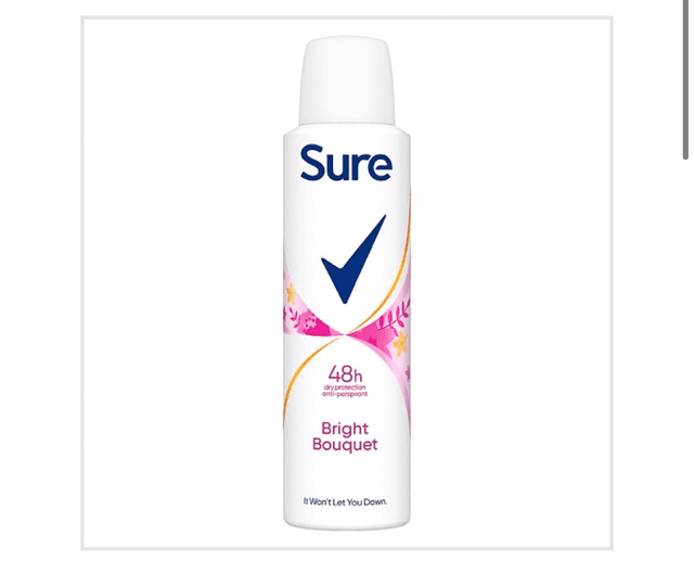 Anti perspirant, Sure Anti-perspirant Aerosol Bright Bouquet 150 ml