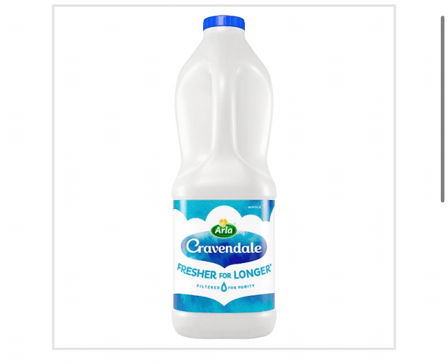 2L Cravendale whole milk