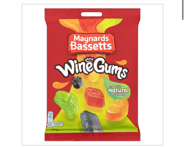 Maynards Bassetts Wine Gums Sweets Bag 165g