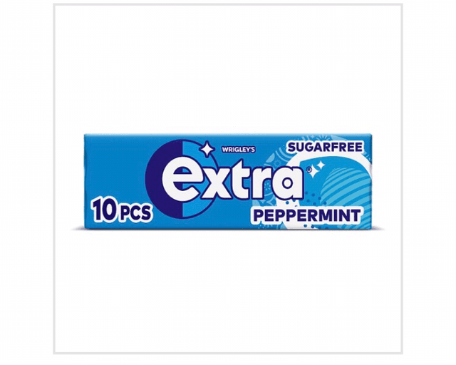 Gum, Extra Peppermint Sugarfree Chewing Gum 10 Pieces