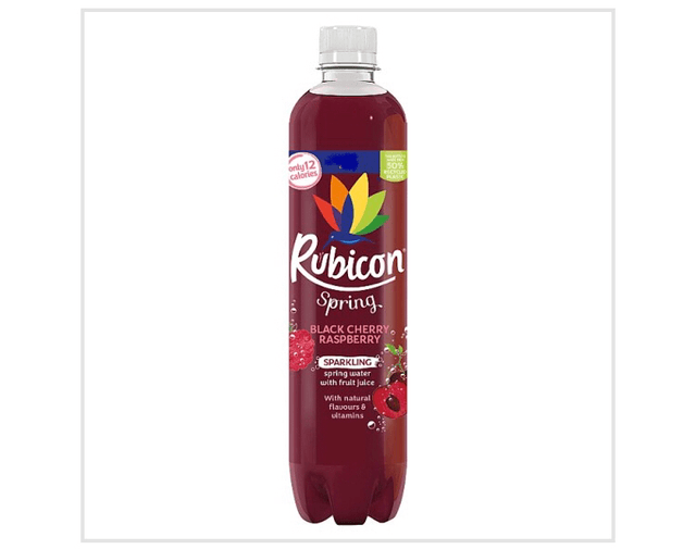 Rubicon Spring Black Cherry Raspberry Sparkling Spring Water with Fruit Juice 500ml